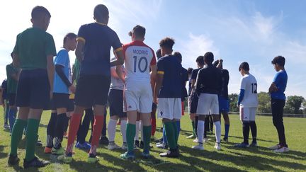 Les U14 du Stade Olympique du Maine,&nbsp;le 15 mai 2019. (CECILIA ARBONA / RADIO FRANCE)