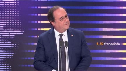 François Hollande, ancien président de la République sur franceinfo, mardi 14 mars 2023. (FRANCEINFO / RADIOFRANCE)