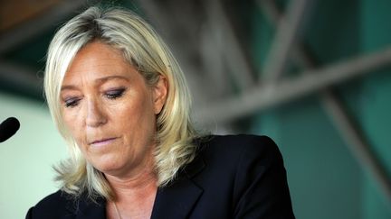 Marine Le Pen,&nbsp;pr&eacute;sidente du Front national, fait sa rentr&eacute;e politique, le 30 ao&ucirc;t 2014 &agrave; Brachay (Haute-Marne).&nbsp; (MAXPPP)