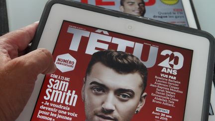 L'édition numérique du magazine "Têtu", en 2015, avant son premier placement en liquidation judiciaire. (MAXPPP)