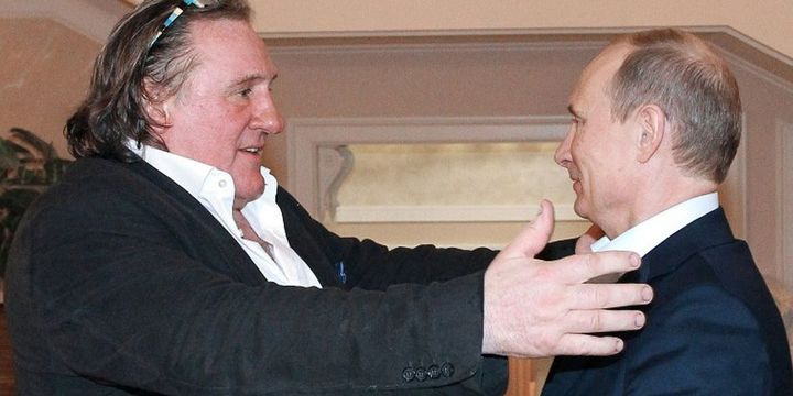 Gérard Depardieu et Vladimir Poutine dans la résidence du président russe à Sotchi (6 janvier 2013)
 (Mikhail Klimentyev / Ria-Novosti / AFP)