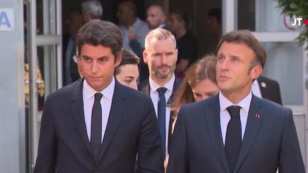 Emmanuel Macron et Gabriel Attal. (France 2)