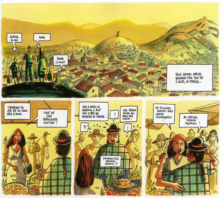 Extrait planche "Vertiges de Quito" Didier Tronchet
 (Futuropolis)