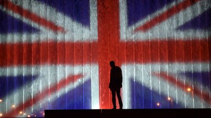 Une fontaine illuminée aux couleurs du drapeau britannique en mémoire des victimes de l'attentat de Manchester, à Zagreb (Croatie), le 23 mai 2017. (AFP)