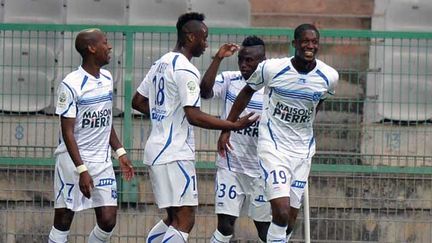 La joie des Auxerrois (MIGUEL MEDINA / AFP)