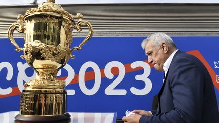 L'ancien directeur général du comité d'organisation de la Coupe du monde de rugby 2023, Claude Atcher, le 8 septembre 2020. (ALAIN JOCARD / AFP)