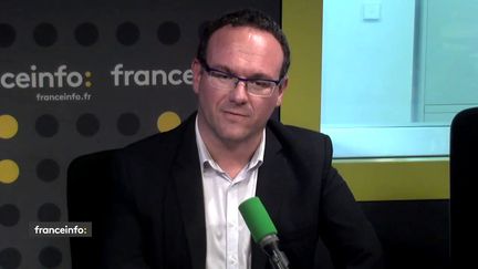 Le député de l'Ain et vice-président Les Républicains Damien Abad, le 12 juin 2018 sur franceinfo. (FRANCEINFO / RADIOFRANCE)