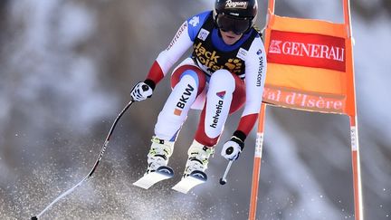 Lara Gut lors de la descente du super-combiné de Val d'Isère (PHILIPPE DESMAZES / AFP)