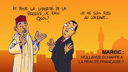 En déplacement officiel au Maroc, François Hollande a écarté, le 4 avril, l'hypothèse d'un remaniement gouvernemental. Cette visite d'Etat a été éclipsée par les retombées politiques de «l'affaire Cahuzac». Le président français, qui s'est exprimé lors de la conférence de clôture à Rabat, a estimé que la faute individuelle d'un homme ne mettait pas en cause le travail collectif de l'exécutif.
  (Franck Pucques/FTV)