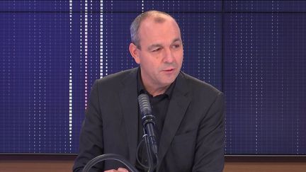 Laurent Berger,&nbsp;secrétaire général de la CFDT était l'invité du "8h30&nbsp;franceinfo", jeudi 30&nbsp;septembre 2021. (FRANCEINFO / RADIOFRANCE)