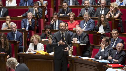 Le Premier ministre Edouard Philippe répond aux questions des députés, le 5 juillet 2017, dans l'hémicycle.&nbsp; (MAXPPP)