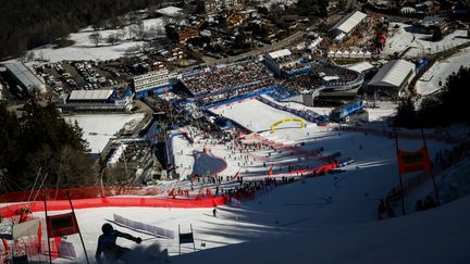 La candidature de la France pour les JO d'hiver 2030 s'articule, entre autres, autour de Méribel, Courchevel (ici sur la photo) et Val d'Isère pour les épreuves de ski alpin. (JEFF PACHOUD / AFP)