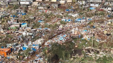 Une vue de Mayotte après le passage du cyclone, le 17 décembre 2024 (HANDOUT / MAXPPP)