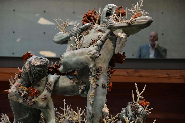 "Cronos dévorant ses enfants", une oeuvre de Damien Hirst exposée à Venise dans le cadre de "Treasures from the Wreck of the Unbelievable".
 (Andrea Merola/AP/SIPA)