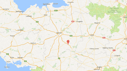 L'épicentre du séisme a été localisé&nbsp;à 28 km au sud-est de Rennes, près du Theil-de-Bretagne (Ille-et-Vilaine). (CAPTURE D'ECRAN GOOGLE MAPS)