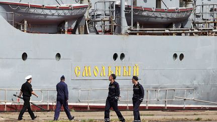 &nbsp; (Des marins russes étaient venus à Saint-Nazaire en juin dernier pour se familiariser avec les Mistral © Reuters)