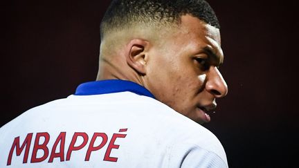 Kylian Mbappé lors de la rencontre face à Brest, le 23 mai 2021. (FRED TANNEAU / AFP)