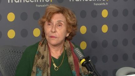 Edith Cresson, sur franceinfo, le 15 mai 2021. (FRANCEINFO / RADIOFRANCE)