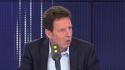 Geoffroy Roux de Bezieux, président du Medef, sur franceinfo lundi 10 février. (FRANCEINFO / RADIOFRANCE)