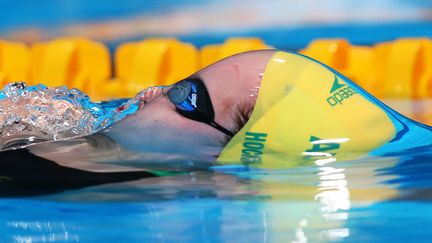 La nageuse australienne&nbsp;Belinda Hocking lors des s&eacute;ries du 200 m dos aux Mondiaux de Barcelone, le 2 ao&ucirc;t 2013. (CLIVE ROSE / GETTY IMAGES EUROPE)