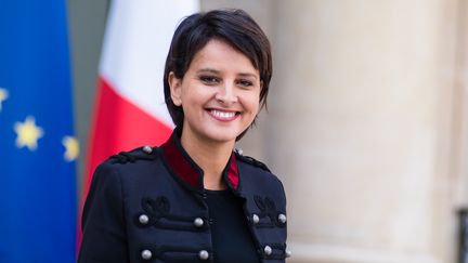 La ministre de l'Education nationale, Najat Vallaud-Belkacem, sort d'un Conseil des ministres, à l'Elysée, le 22 septembre 2016. (YANN KORBI / CITIZENSIDE / AFP)