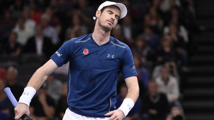 L'Ecossais Andy Murray dans la difficulté (MIGUEL MEDINA / AFP)