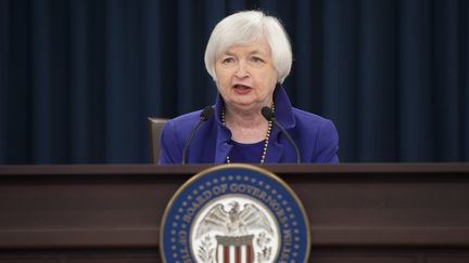 La patronne de la banque centrale américaine, Janet Yellen, le 16 décembre 2015. (SAUL LOEB / AFP)