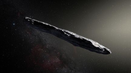 Photo non datée de l'astéroïde&nbsp;Oumuamua, diffusée le 20 novembre 2017 par l’Observatoire européen austral. (M. KORNMESSER / EUROPEAN SOUTHERN OBSERVATORY / AFP)