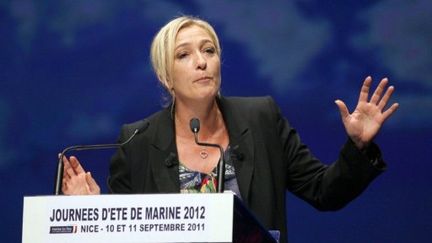 Marine Le Pen à Nice (VALERY HACHE / AFP)