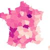 CARTE. Quels sont les départements qui sont toujours accros au glyphosate ? (NICOLAS ENAULT / DATAWRAPPER)