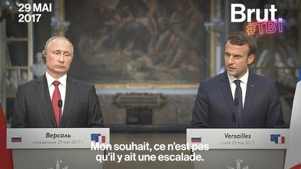 Le 29 mai 2017, Vladimir Poutine était reçu par son homologue Emmanuel Macron à Versailles. Retour sur la teneur de leurs échanges.