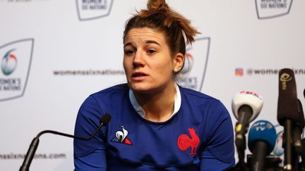 Gaëlle Hermet a reconnu un manque d'efficacité face à l'Angleterre, lors de la conférence de presse d'après-match. (STEVEN PASTON / MAXPPP)