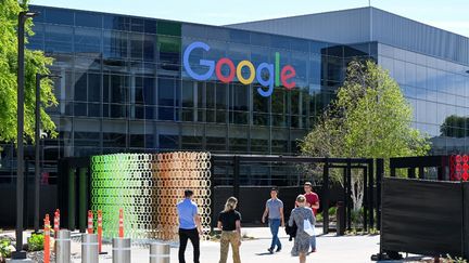 Le siège de Google en Californie, aux Etats-Unis, le 16 avril 2024. (TAYFUN COSKUN / AFP)