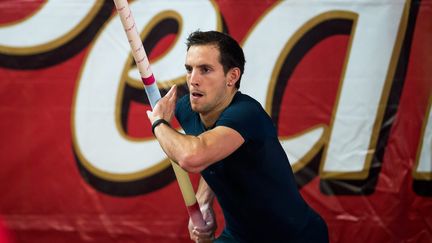 Renaud Lavillenie, le 31 janvier 2014 &agrave;&nbsp;Bydgoszcz (Pologne). (MAXPPP)