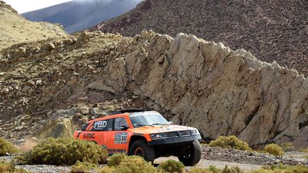 Le buggy de Sheldon Creed sera-t-il à son aise de retour en Argentine ? (FRANCK FIFE / AFP)