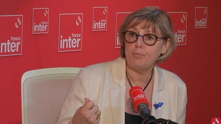 Sylvie Retailleau, ministre de l'Enseignement supérieur, le 1er avril sur franceinfo. (FRANCE INTER / RADIO FRANCE)