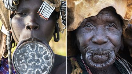 Chaque femme fabrique ses propres plateaux labiaux et les décore avec fierté. Des preuves archéologiques montrent que l'étirement des lèvres remonte à plusieurs millénaires. Entre 8500 et 9000 ans avant J.-C. au Soudan et en Ethiopie.&nbsp; (DALE MORRIS/CATERS)