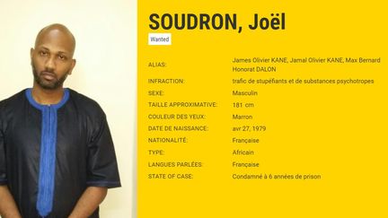 L'avis de recherche d'Europol concernant Joël Soudron. (EUROPOL)