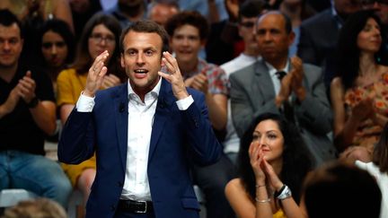 &nbsp; (Emmanuel Macron a prononcé mardi soir à Paris un discours de politique générale, allant jusqu'à appeler à "une refondation du pays" © PATRICK KOVARIK / AFP)