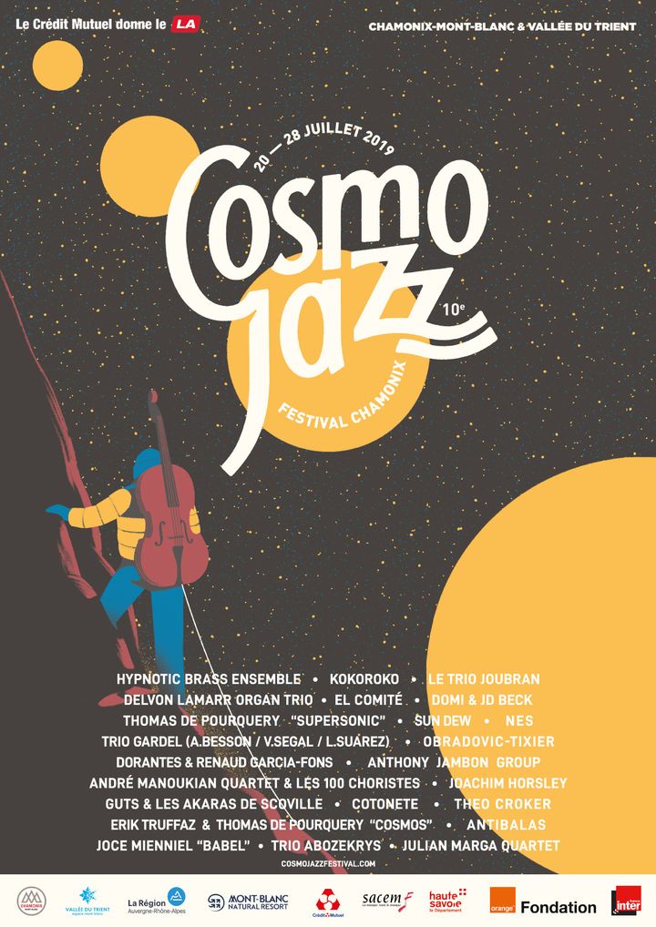 Affiche de l'édition 2019 du festival CosmoJazz (CosmoJazz festival)