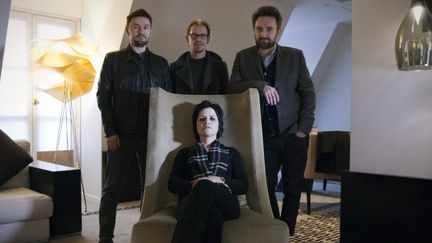 Le groupe irlandais The Cranberries, pour la promotion de leur nouvel album "Roses", le 18 f&eacute;vrier 2012 &agrave; Paris. (JOEL SAGET / AFP)