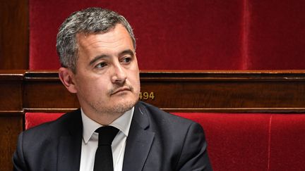 Le ministre de l'Intérieur, Gérald Darmanin, le 2 mai 2023, à l'Assemblée nationale. (BERTRAND GUAY / AFP)