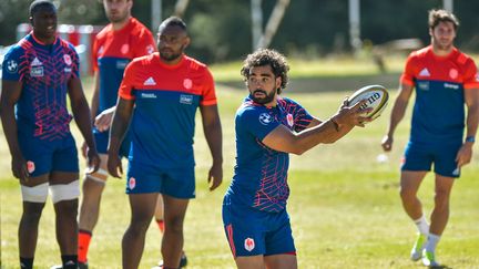 Yoann Huget à l'entraînement avec le XV de France