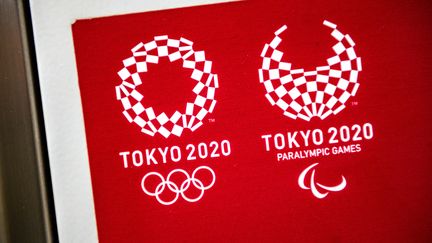 Le logo des Jeux olympiques de Tokyo. (PHILIP FONG / AFP)