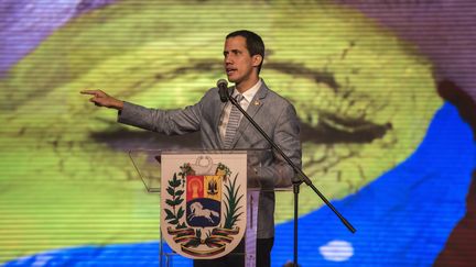 L'opposant vénézuélien Juan Guaido, le 8 février 2019 à Caracas (Venezuela). (MARCELO PEREZ DEL CARPIO / ANADOLU AGENCY / AFP)