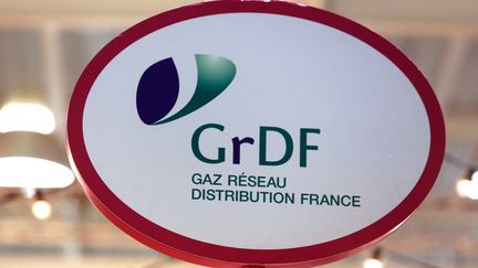 Le logo de GRDF à Bordeaux (Gironde), le 29 janvier 2015. (NICOLAS TUCAT / AFP)