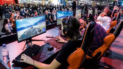 La 10e édition de Paris Games Week à la porte de Versailles, le 1er novembre 2019. (DANIEL PIER / NURPHOTO VIA AFP)