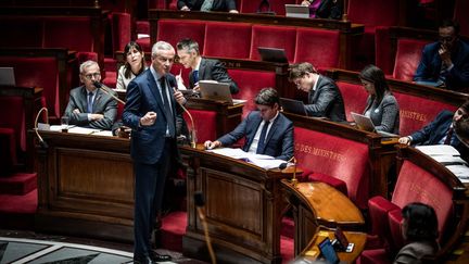 Bruno Lemaire, ministre de l'Economie, à l'Assemblée nationale le 14 octobre 2022.&nbsp; (XOSE BOUZAS / HANS LUCAS / AFP)