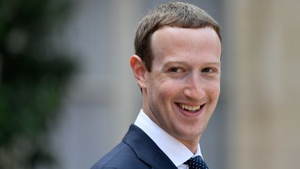 Le patron de Facebook, Mark Zuckerberg, à l'Elysée, le 23 mai 2018. (JULIEN MATTIA / NURPHOTO / AFP)