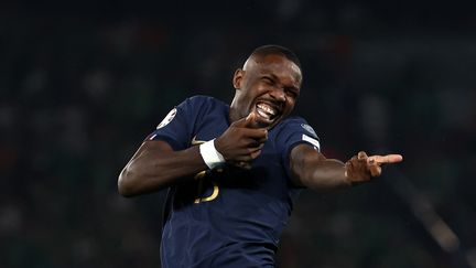 Marcus Thuram a marqué son premier but en équipe de France contre l'Irlande, le jeudi 7 septembre. (FRANCK FIFE / AFP)